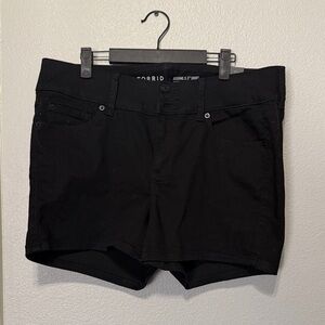 torrid Black Stretch Denim Shorts